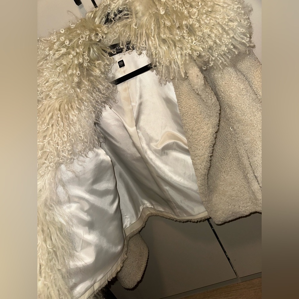 RARE OPENING CEREMONY Patchwork Shearling Jacket … - image 7